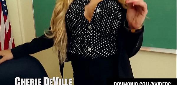  Sexy Milf Teacher Cherie Deville Wraps Her Lips Around Cock!